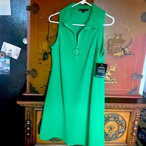 Boston Proper Green Retro Dress-S